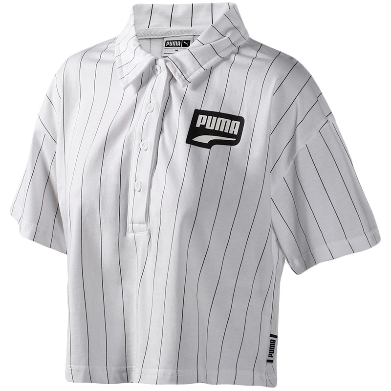 PUMA彪马女装运动服休闲上衣翻领半袖POLO衫579228