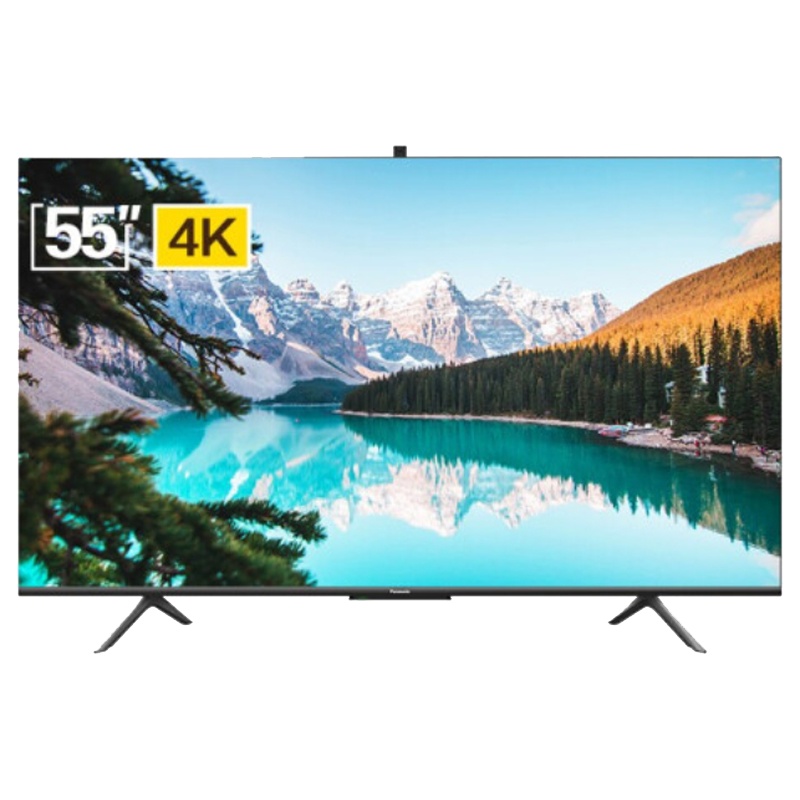 松下（Panasonic）TH-55JX760C 55英寸4K超高清全面屏智慧电视 升降摄像头AI近远场语音双频无线投屏