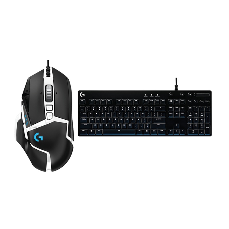 罗技(Logitech) G502熊猫款珍藏版鼠标+G610机械键盘电竞组合套装+罗技赠键盘垫 电竞游戏键鼠套装推荐