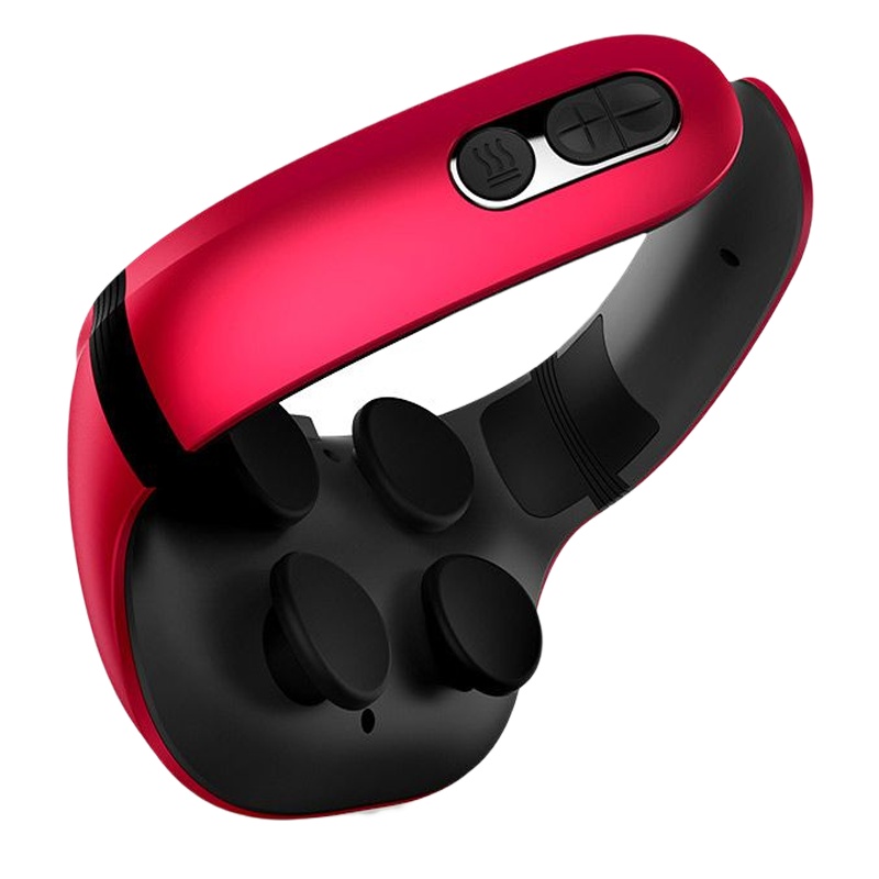 铂氏脉冲颈椎按摩仪N9红色 红外恒温热敷按摩器 无线智能多部位按摩仪按摩器材 居家办公揉捏推拿指压按摩器