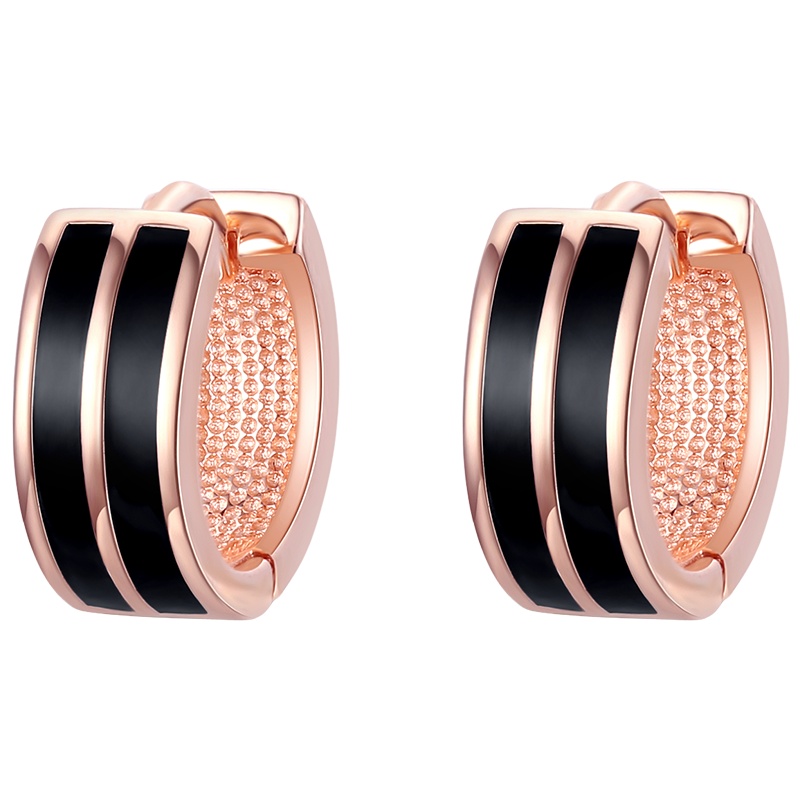 佰色传情S925纯银耳扣女耳环圆圈耳圈气质韩国耳钉简约耳饰