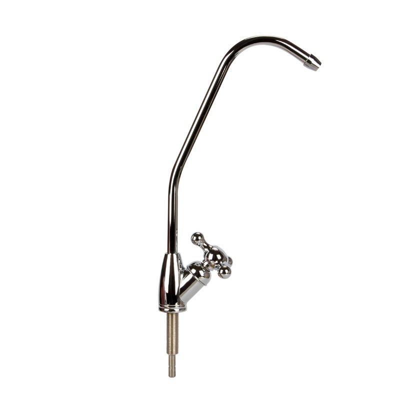 奇帝净水器配件 2分快接式三叉水龙头 纯水机净水龙头 厨房直饮水龙头 净水器鹅颈水龙头 家用单冷水龙头接2分PE管