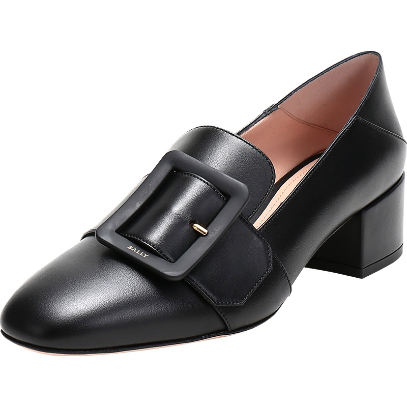 BALLY 巴利 女款皮质可踩脚粗跟单鞋 JANELLE 40 TONAL