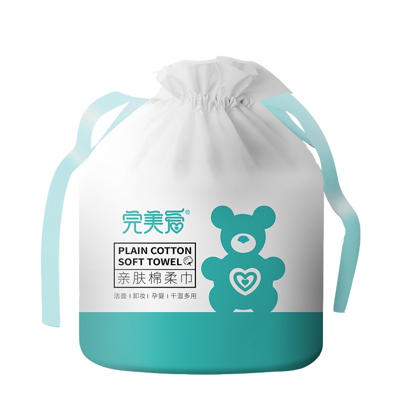 完美爱亲肤棉柔巾洁面卸妆巾母婴干湿两用洗脸巾湿巾纸50段*3包组合(两种款式,随机发货)