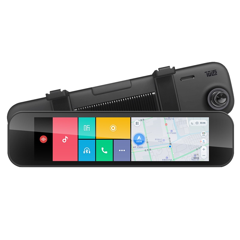 70迈 智能后视镜行车记录仪 品牌旗舰 导航测速一体机 前后双录高清夜视 内附16G内存卡