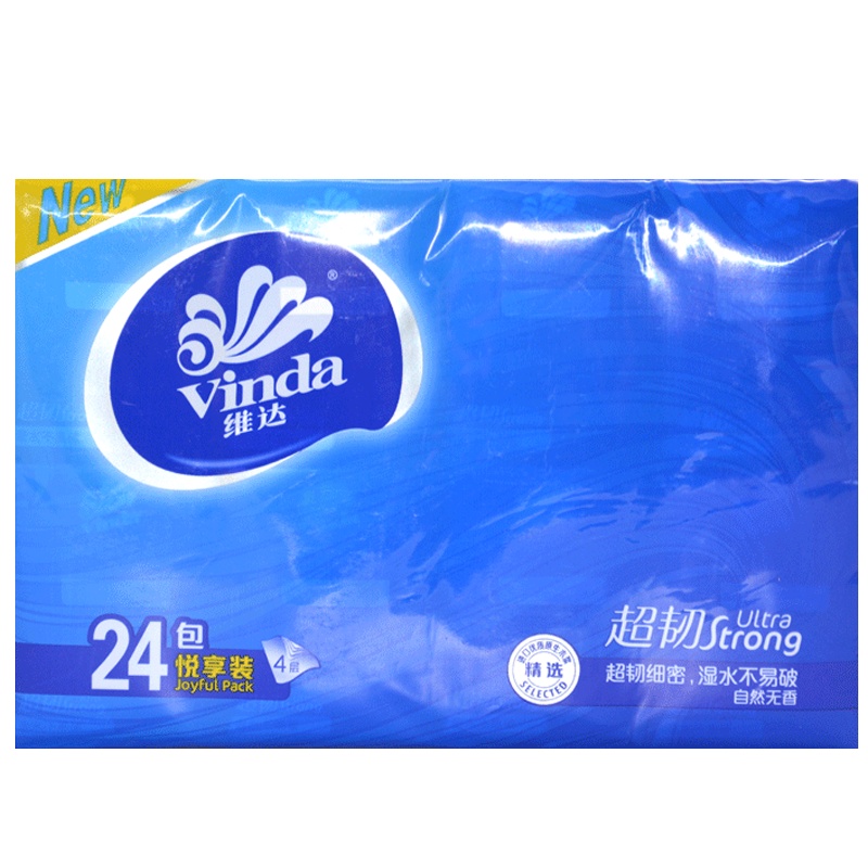 维达超韧4层7片*48包手帕纸纸手帕纸巾悦享装无香商务原木浆纸帕