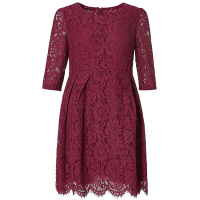 LIEDOW蕾朵2019春夏蕾丝连衣裙优雅气质中袖修身显瘦淑女中长裙