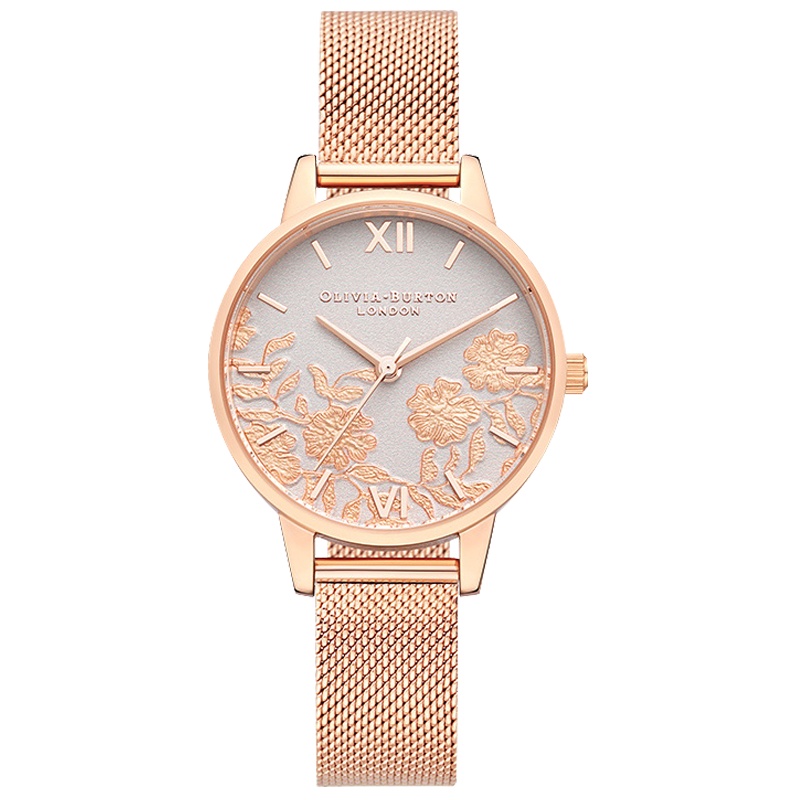 OLIVIABURTON腕表 女士石英表 圆形时尚清新 少女感 OB16MV100浪漫粉金 30mm