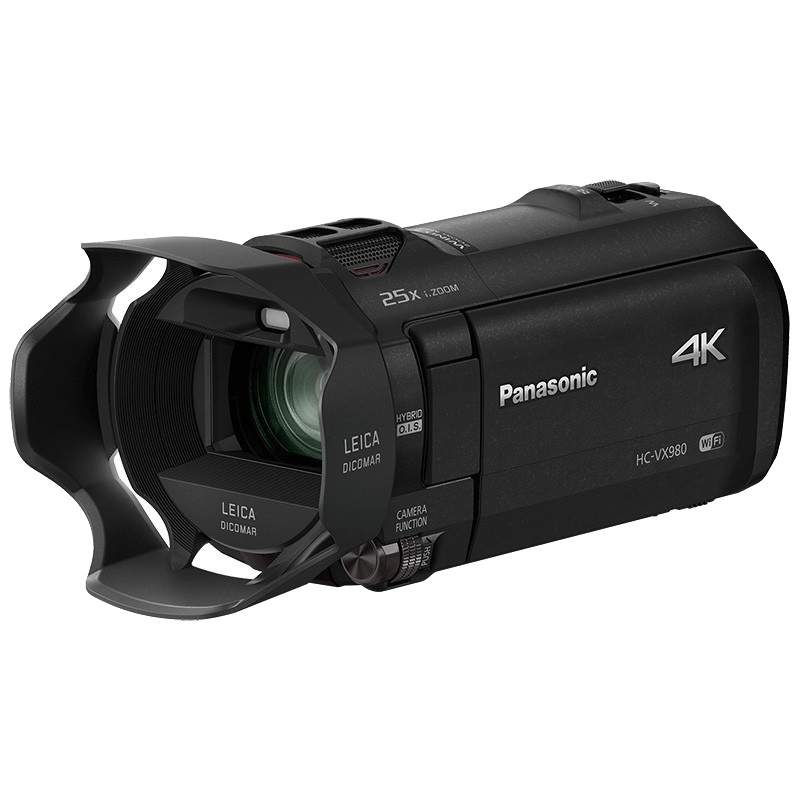 松下(Panasonic) VX980家用/直播4K高清数码摄像机 /DV/摄影机/录像机 3英寸触屏黑色829万像素