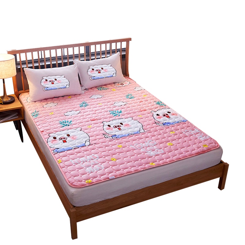 床垫床褥家用单人双人1.2m1.5米1.8m床学生宿舍加厚法兰绒床垫租房专用双面设计四季可用床垫地垫
