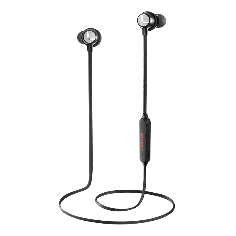 联想(Lenovo)蓝牙耳机 X1运动挂脖 黑色 IPX5级防水汗 入耳式蓝牙5.0耳塞 隔音降噪环绕立体声好音质