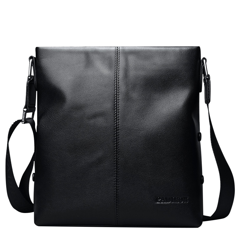 【顺丰配送】padieoe工作包男款商务休闲真皮男包单肩包男士包包2020新款斜挎包男皮包