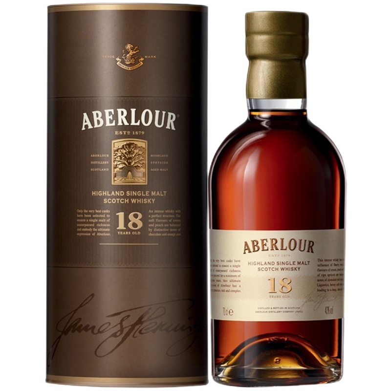 亚伯乐18年陈酿单一麦芽威士忌500ml 苏格兰进口洋酒 官方授权正品行货