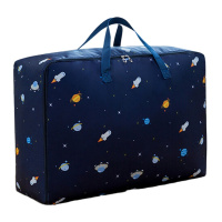 牛津布搬家袋子加厚防水行李收纳袋棉被衣物收纳整理袋打包袋超大号 105L+105L星航图 2个装70*30*50cm
