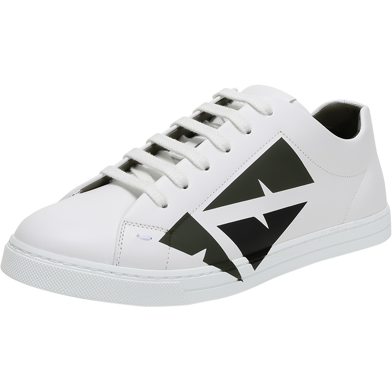 FENDI 男士皮革系带休闲运动鞋板鞋 7E1379 AC77