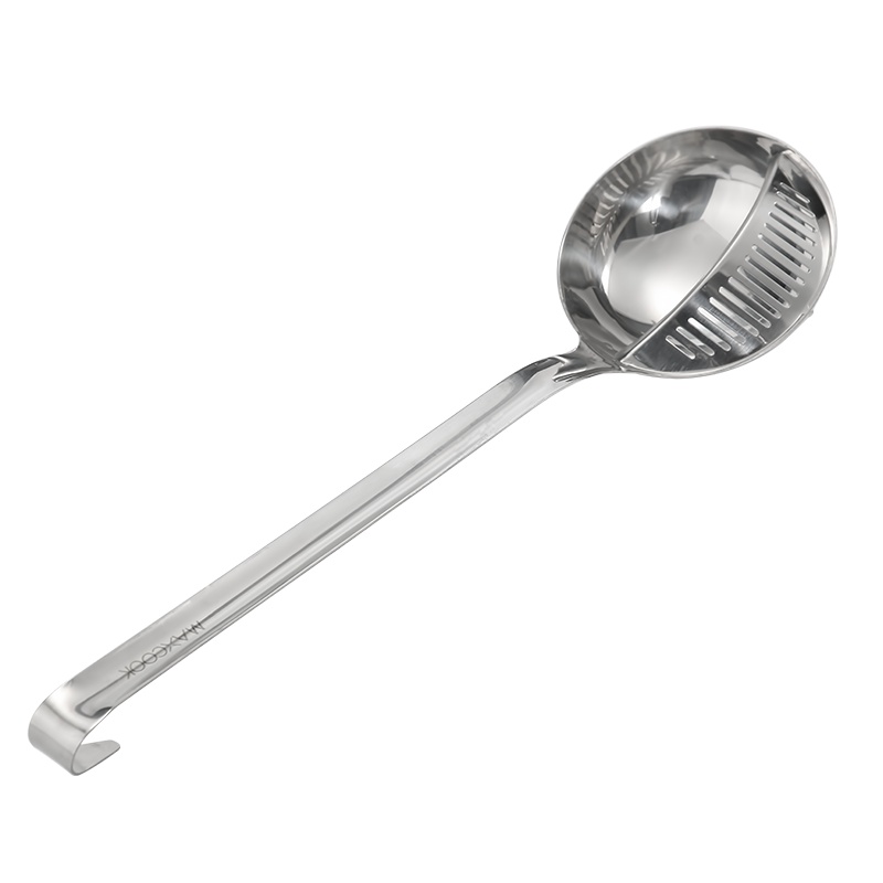 美厨（maxcook）汤勺漏勺 304不锈钢多功能大汤勺漏勺 一体成型加厚汤勺子长柄带钩MCCU041