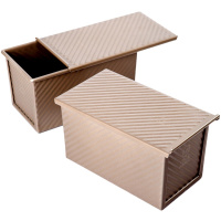 企购优品吐司模具不粘波纹450g带盖波纹中号