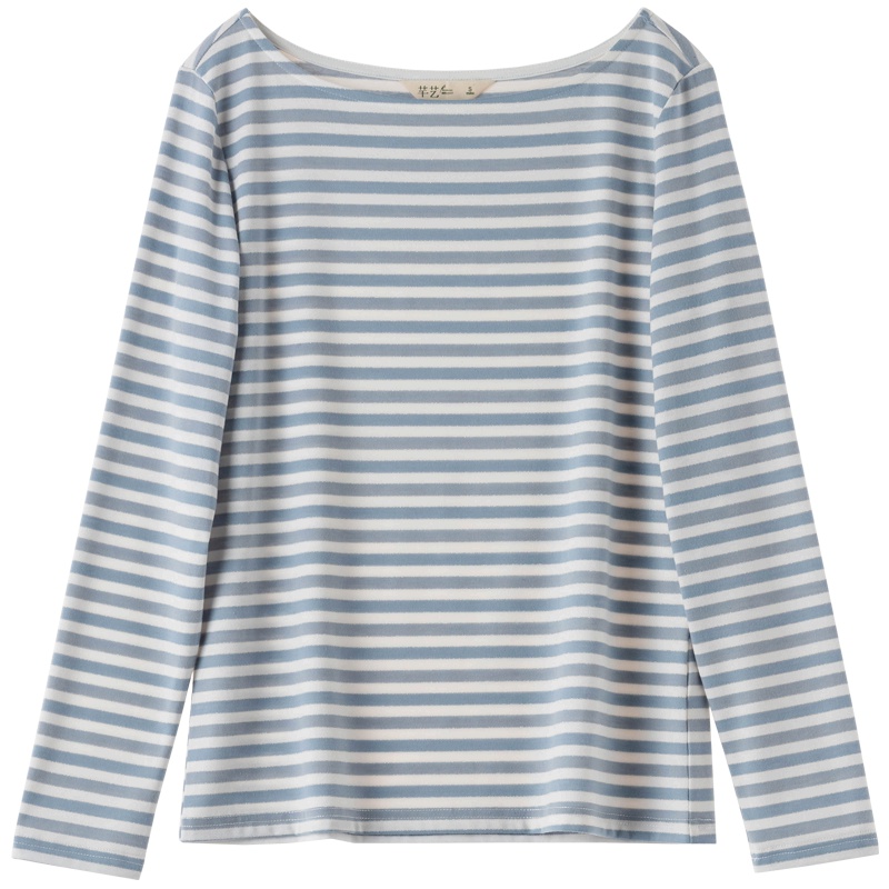 芊艺韩版宽松条纹长袖t恤女2019秋装新款原宿风打底衫ins上衣10353