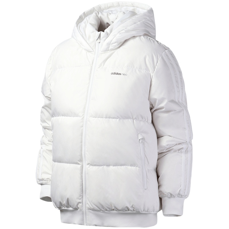 adidas阿迪达斯NEO女装运动服休闲连帽保暖羽绒服EI4407