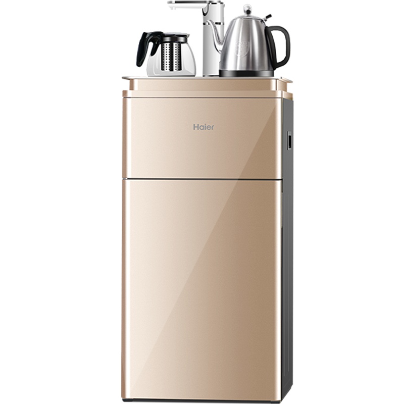 Haier/海尔 柜式温热型饮水机茶吧机 YR1683-CB金色 全自动上水智能双层立式节能下置式饮水机家用