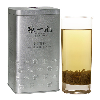 张一元 特级茉莉花茶茉莉香茗240g/罐银桶 茉莉花香 绿茶茶叶 2罐送礼袋