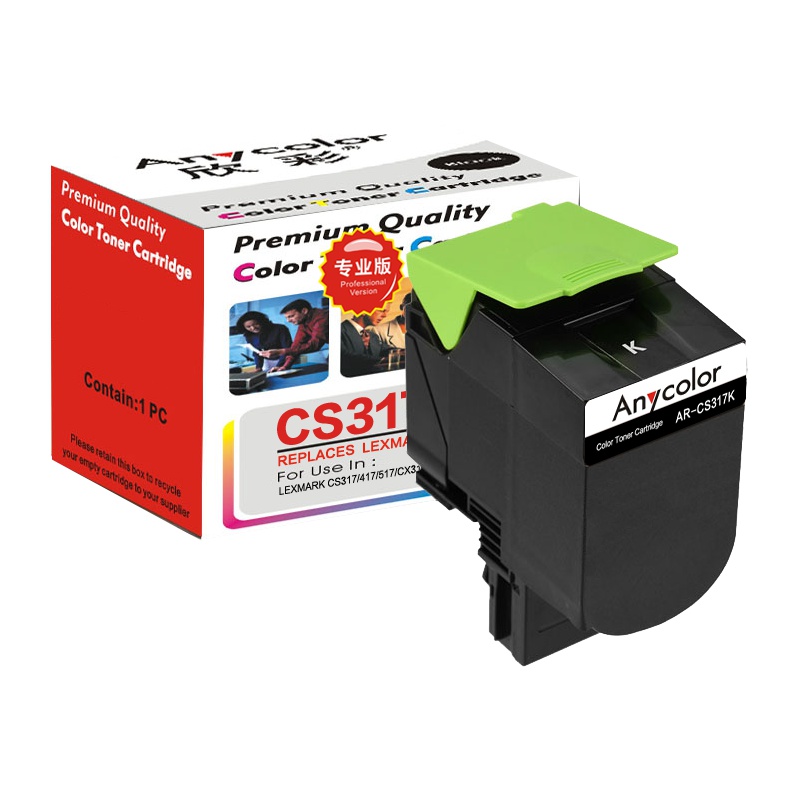 欣彩（Anycolor）71B10K0碳粉盒 专业版 AR-CS317K黑色 适用利盟LEXMARK CS317dn