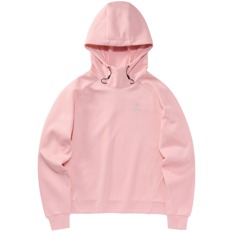 凯乐石纯色加绒卫衣女棉感舒适保暖套头外套针织弹力卫衣