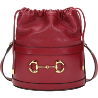 GUCCI 古驰 女士 皮革马衔扣1955系列单肩斜挎包水桶包 602118 1DBLG