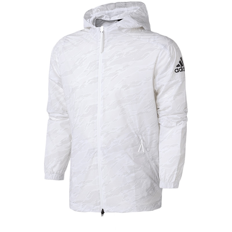 【自营】adidas阿迪达斯男子外套夹克梭织透气休闲运动服DM5282 L DM5282白