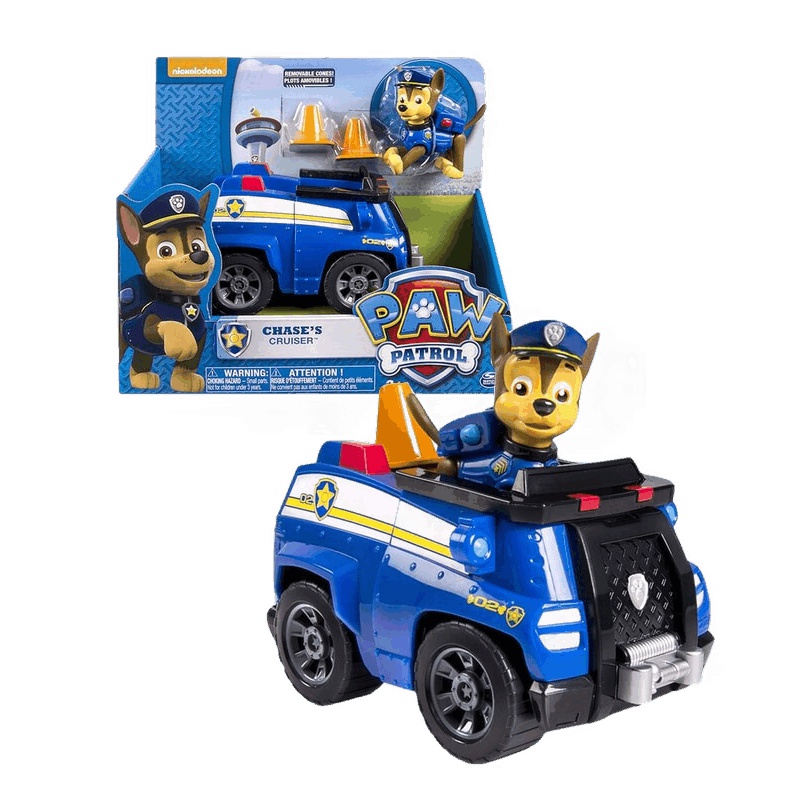 汪汪队立大功狗狗巡逻队全套救援赛车旺旺队套装小狗汽车阿奇毛毛天天警车救护车儿童玩具 大号救援车-警车+阿奇