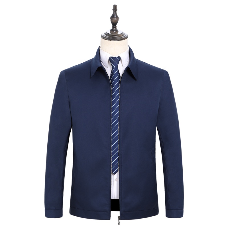 恒源祥男士夹克外套秋冬季款中年男士商务休闲夹克衫上衣