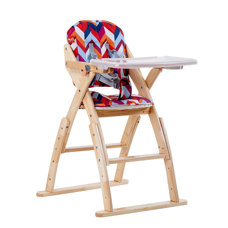 荟智(Huizhi)儿童实木餐椅多功能便携可折叠高低可调可变摇椅承重35KG宝宝桌椅HMY180