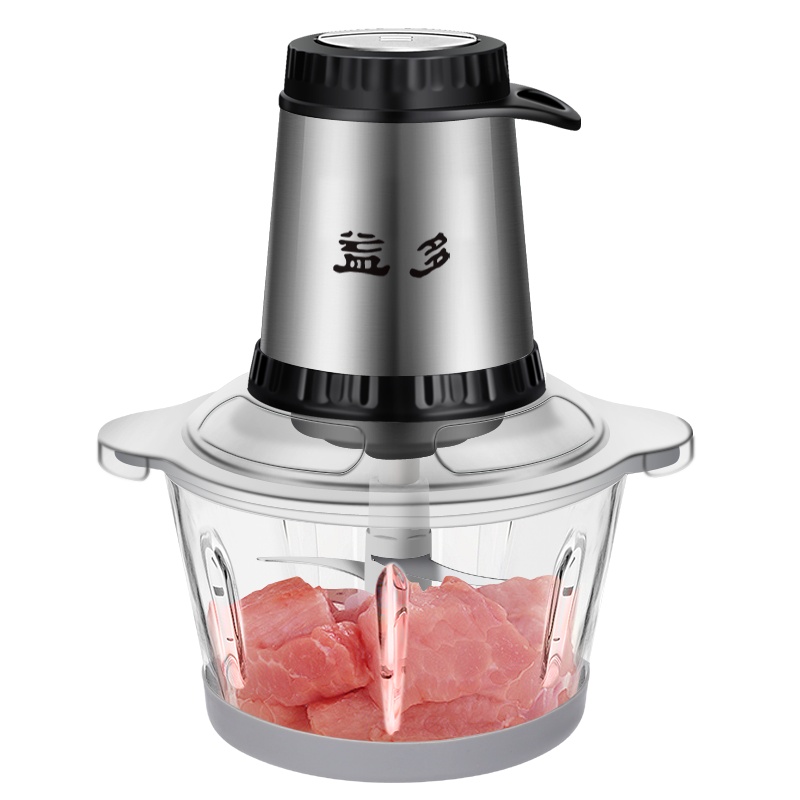 益多 绞肉机家用多功能电动料理机饺子绞馅机碎肉机辅食搅拌机搅肉打肉机蒜蓉切菜机 BQ-04 2L
