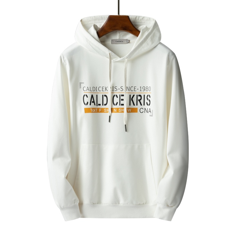 Caldicekris 男士长袖秋季连帽休闲舒适卫衣百搭套头减龄上衣