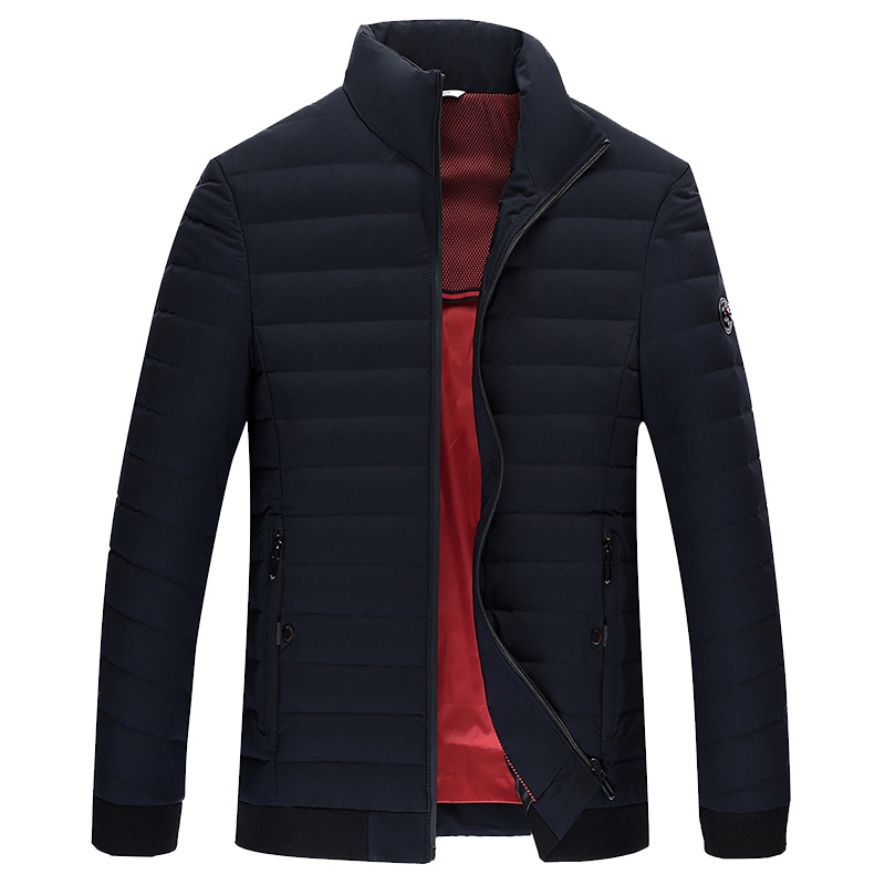 雅鹿男装羽绒服男修身立领冬季新款男式休闲保暖外套