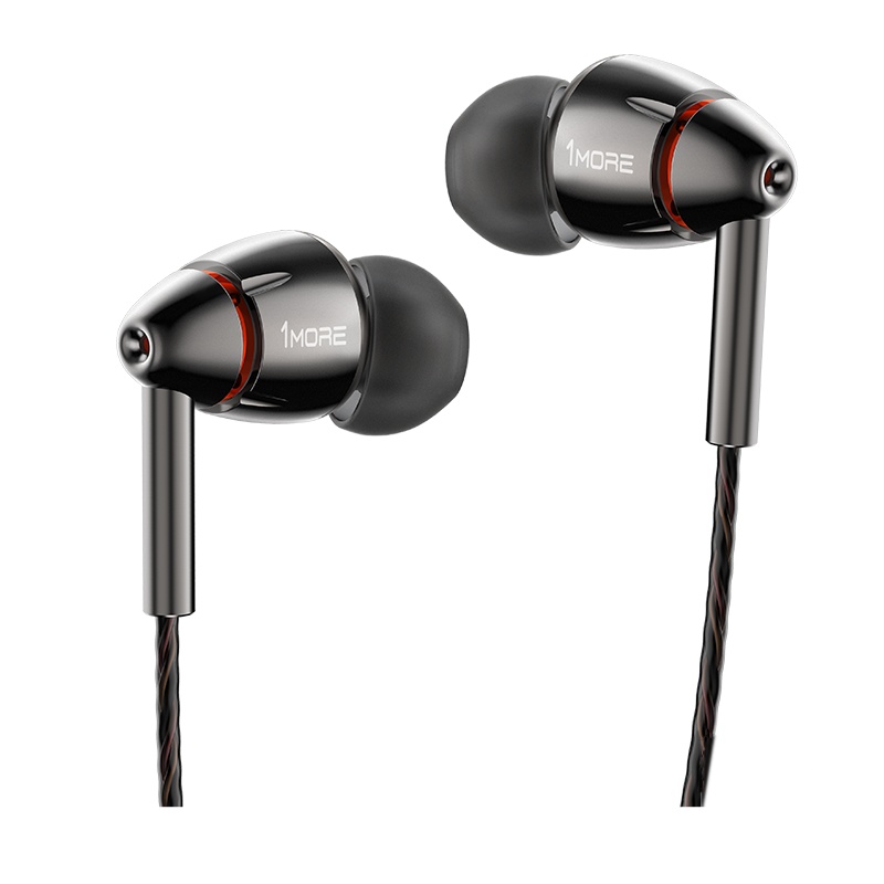 万魔(1MORE)E1010 四单元圈铁耳机 入耳式HiFi发烧音乐耳塞 线控带麦 黑色