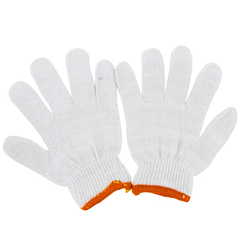 海斯迪克 HKW-79 劳保手套 尼龙耐磨棉纱棉线手套 防滑加厚耐用护手 手部防护 丝加棉超薄耐磨/20双