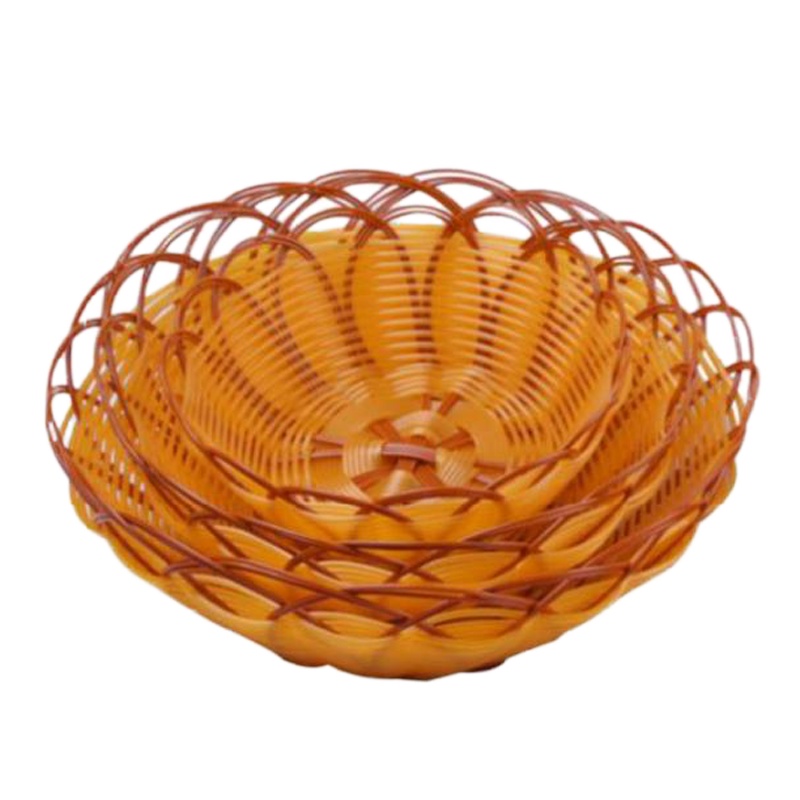 企购优品 黑色边18CM*3.5CM浅款编织篮