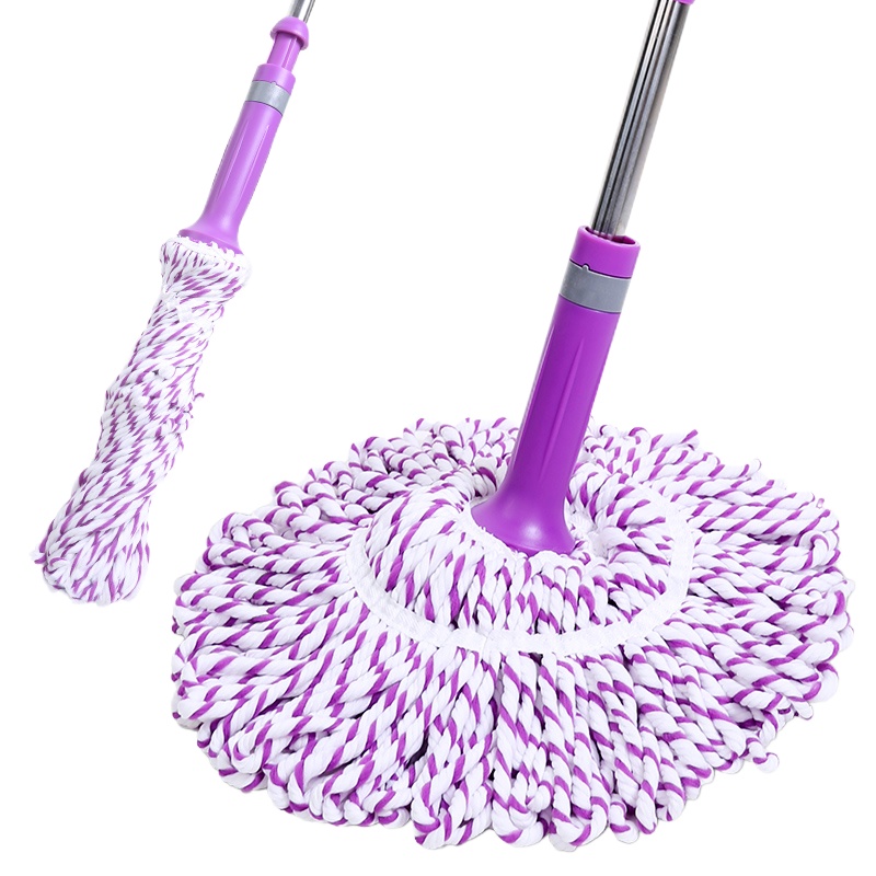 吸水拖把旋转式不脏手拧水拖把洁净纤维拖头