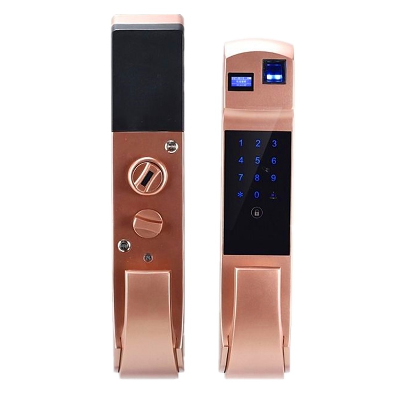 全自动指纹锁防盗门智能锁带门铃入户门密码锁免换锁体磁卡感应锁