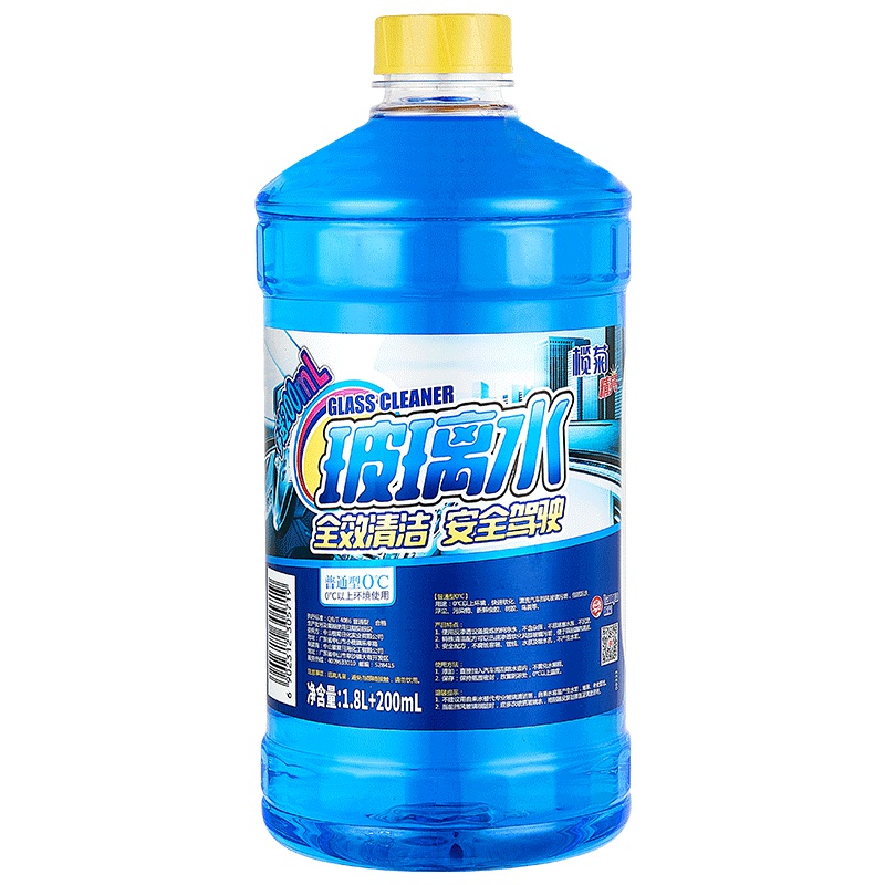榄菊 精亮全效清洁玻璃清洁剂1.8L+200ML 擦玻璃门水 强力去污除垢 家用汽车窗户镜子洗洁剂