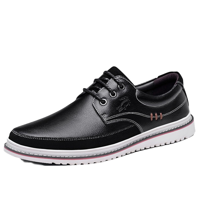 卡帝乐鳄鱼英伦牛皮时尚潮流正装鞋百搭系带日常商务休闲皮鞋男