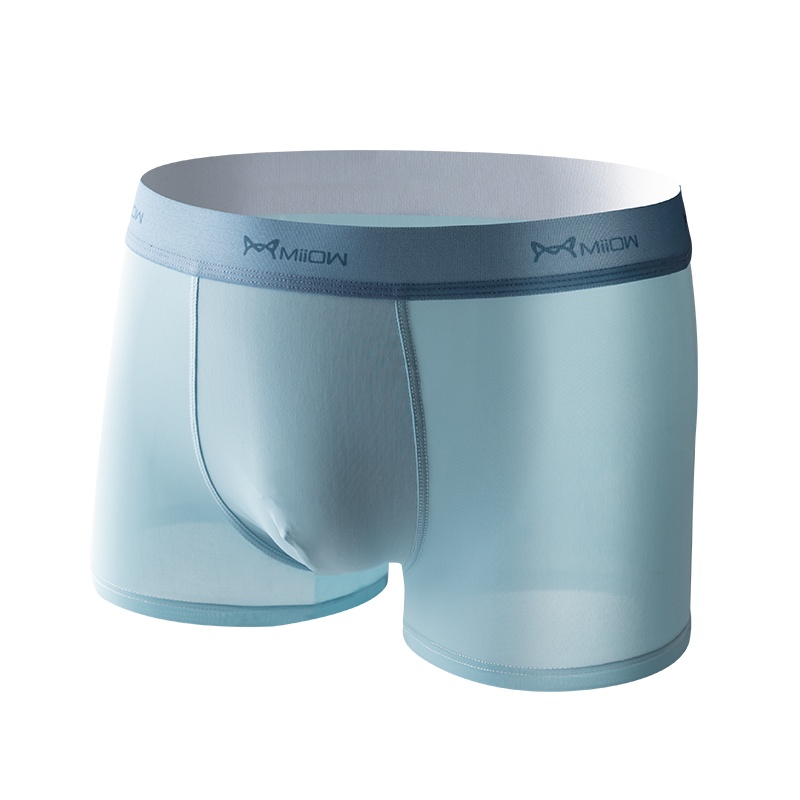 猫人男士内裤男冰丝石墨烯四角裤春夏季透气平角裤薄款大码纯色秋冬四季款 3条装