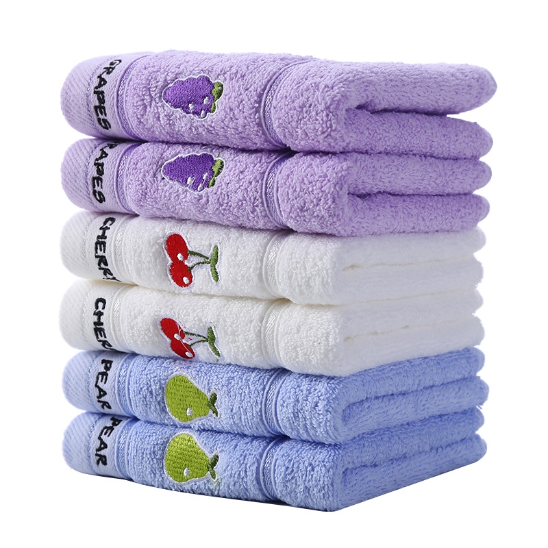 洁丽雅(grace)毛巾家纺纯棉柔软舒适可爱儿童洗脸小面巾童巾50*25cm 4条装