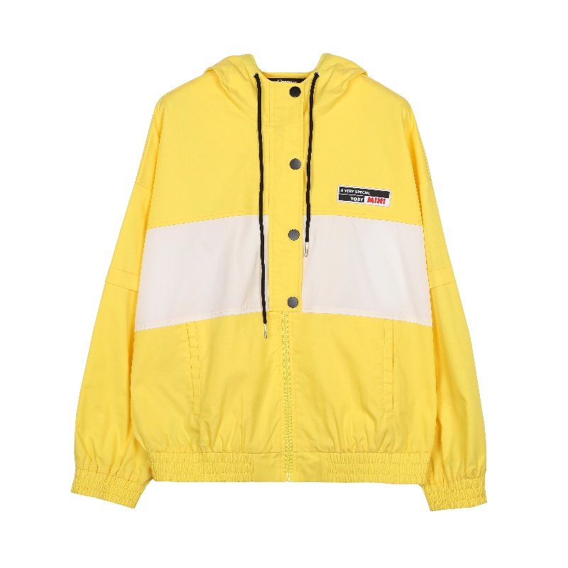 a02新款2020潮流玩趣印花简约撞色拼接短外套女DTV1A1161JK