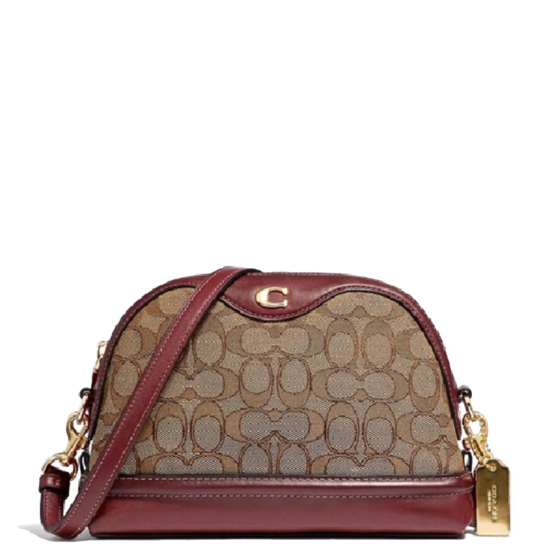 [直营]蔻驰(COACH) Ivie系列C纹 帆布 拉链款单肩包斜挎包 女包