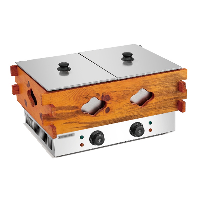 乐创 关东煮机器商用 麻辣烫炉串串香锅丸子机多功能设备小吃设备双缸关东煮