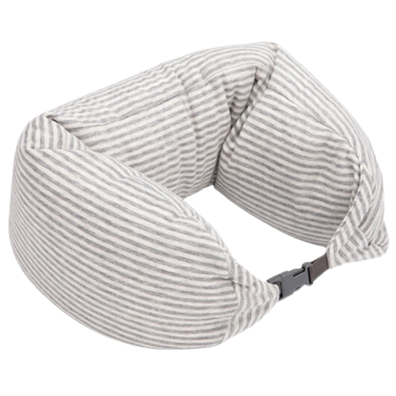 名创优品 (miniso) 面包粒子U型枕浅灰 午休午睡枕护颈枕飞机旅行汽车办公室头枕 可拆洗随意折叠多用途创意玩偶