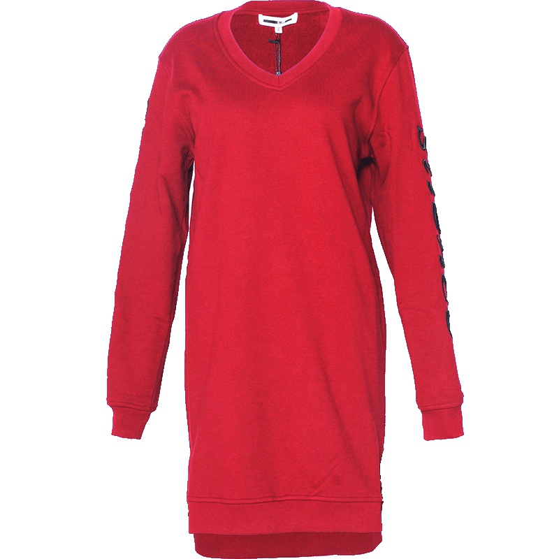 MCQ ALEXANDER MCQUEEN设计师品牌女装 女士长袖V领卫衣连衣裙