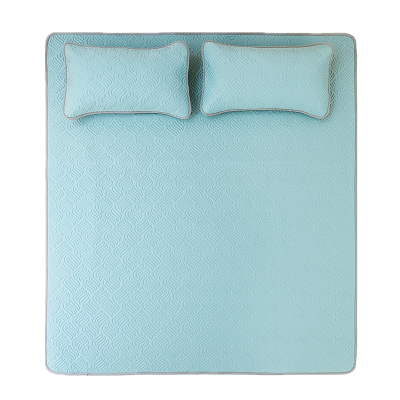 金橡树泰国进口天然乳胶凉席床笠枕头套凉席三件套可折叠天然防螨